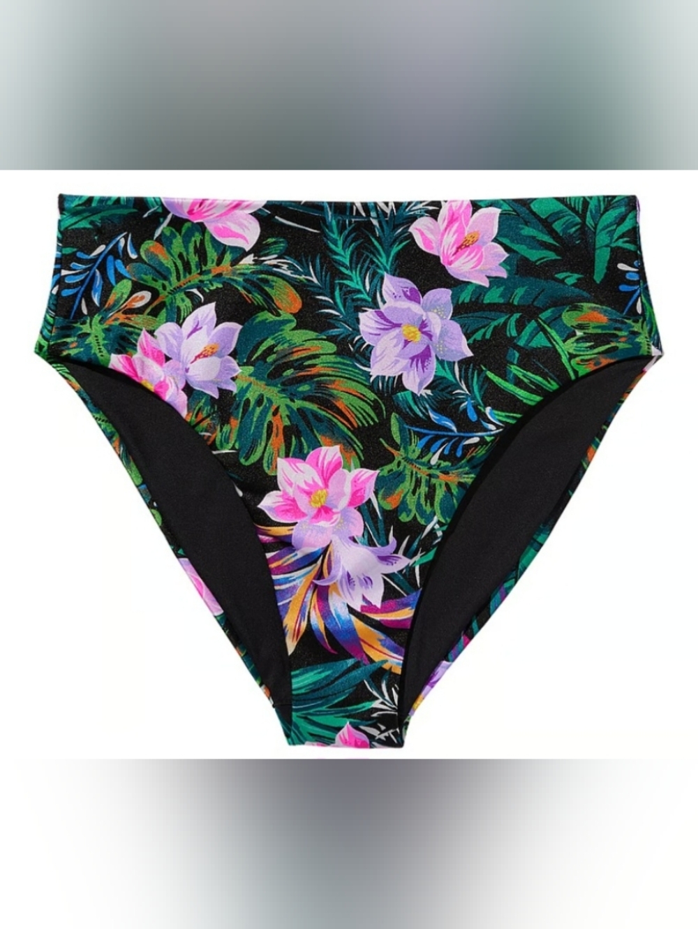 XS S VS Swim High Waist Full Coverage Bikini Bottom Tropical Island Getaway